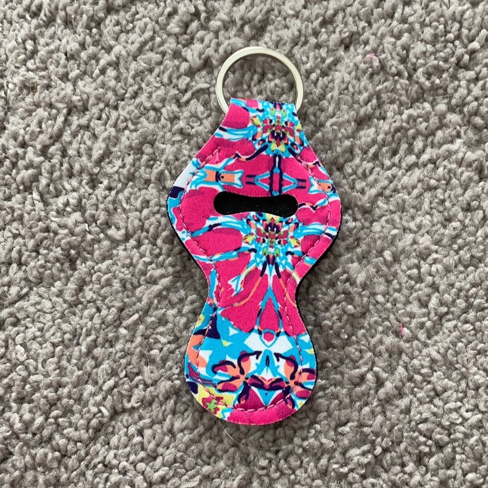 Keychain chapstick holder